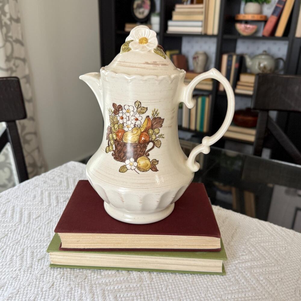 Vintage Metlox Vernon Ware Fruit Basket Coffee Pot with Lid – Poppytrail